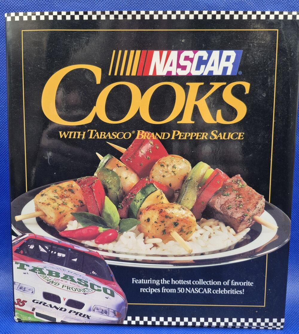 NASCAR Cooks with Tobasco Sauce 1998 1st Edition Dust Jacket Hardcover